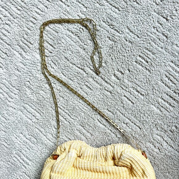 Mansur Gavriel Mini Cloud Woven Clutch in Natural with Chain Strap - Picture 13 of 13